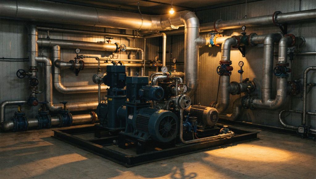 Infrastructure Plant — Mechanical room with pumps and pipework